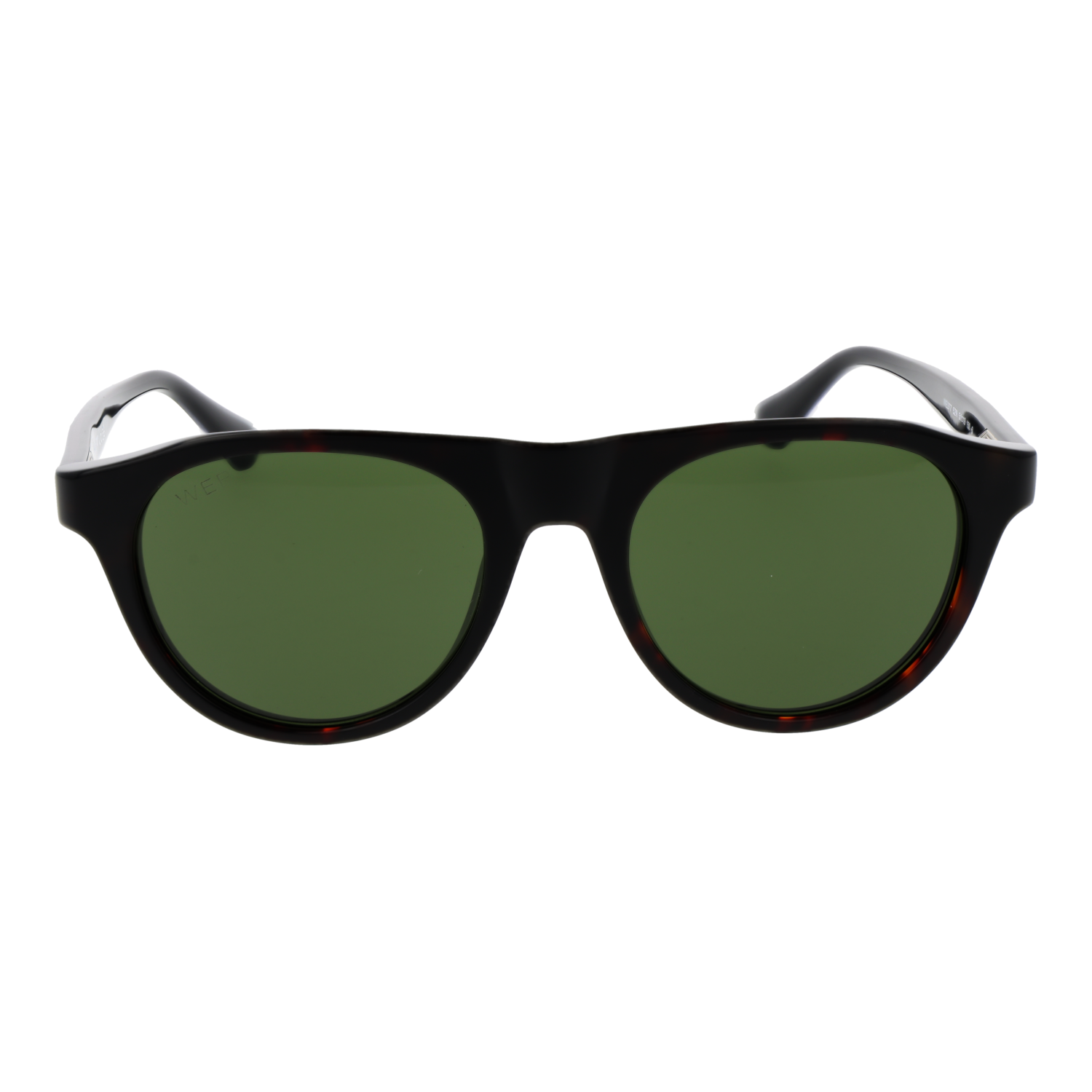 Web Sonnenbrille WE0377 5152N – Frontansicht mit Kunststoff Rahmen und Grün Gläsern
