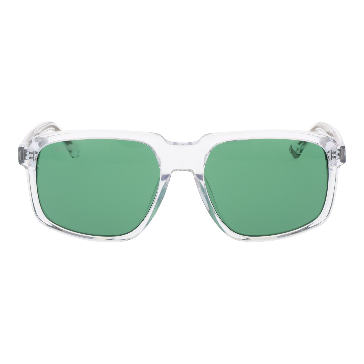 Web Sonnenbrille WE0378 5826N – Frontansicht mit Kunststoff Rahmen und Grün Gläsern