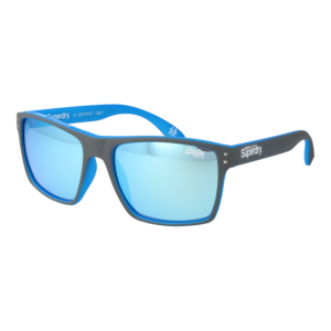 Superdry Rechteck Sonnenbrille SDS Kobe 56105 in Grau – 45° Seitenansicht