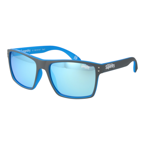 Superdry Sonnenbrille SDS Kobe 56105 – 45° Seitenansicht Superdry Rechteck Sonnenbrille SDS Kobe 56105 in Grau – 45° Seitenansicht