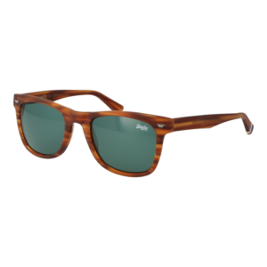 Superdry Quadrat Sonnenbrille SDS San 52101 in Braun – 45° Seitenansicht