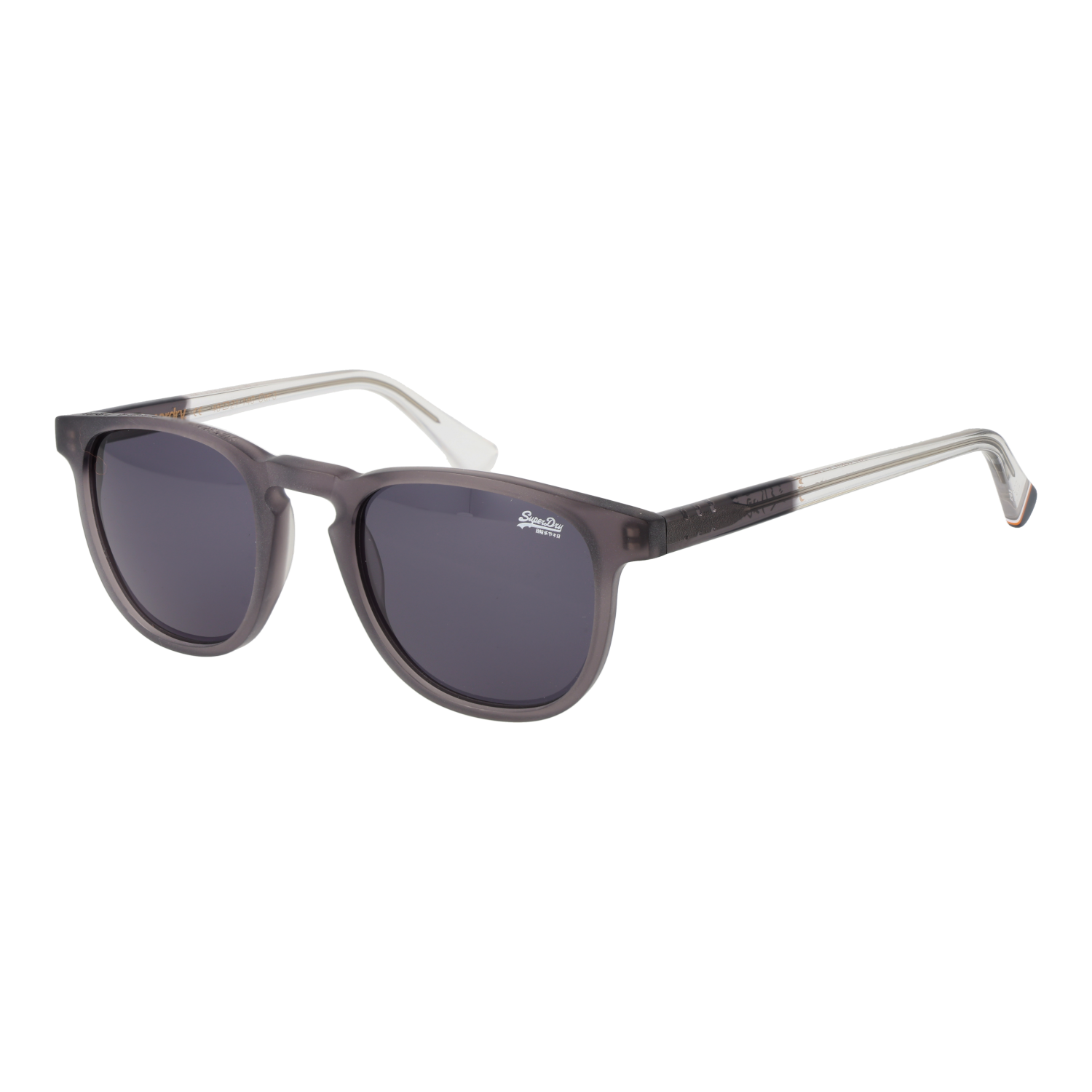 Superdry Panto Sonnenbrille SDS Roku 48165 in Grau – 45° Seitenansicht