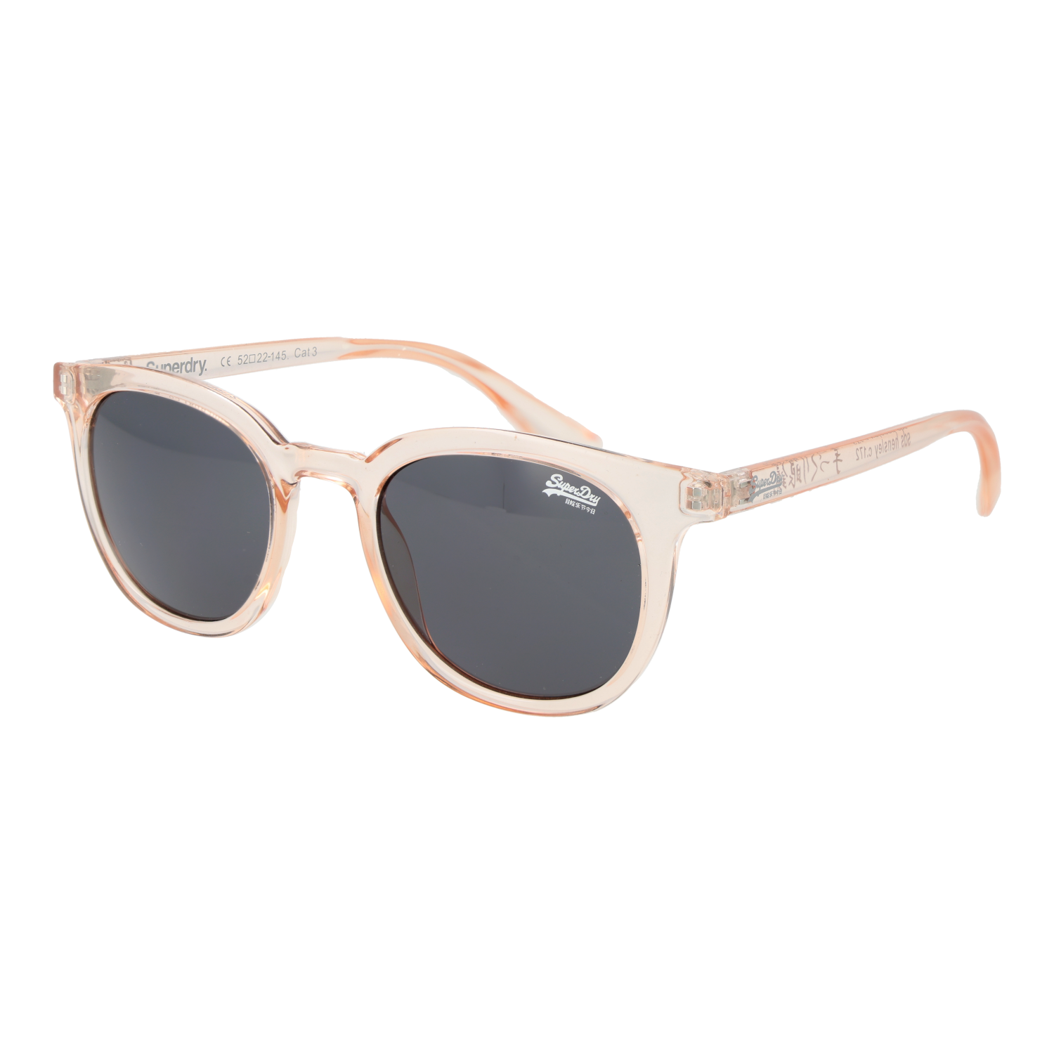 Superdry Rund Sonnenbrille SDS Hensley 52172 in Koralle – 45° Seitenansicht