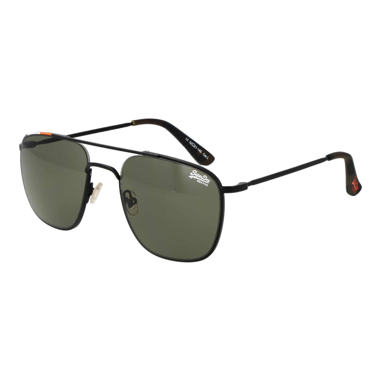 Superdry Pilotenbrille Sonnenbrille SDS Archer 52004 in Schwarz – 45° Seitenansicht