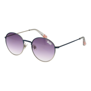 Superdry Rund Sonnenbrille SDS Enso 49002 in Blau – 45° Seitenansicht