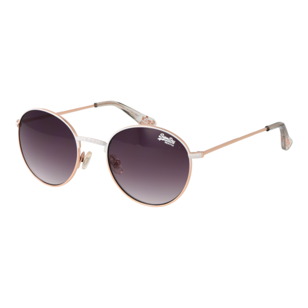 Superdry Sonnenbrille SDS Enso 49017 – 45° Seitenansicht Superdry Rund Sonnenbrille SDS Enso 49017 in Weiß – 45° Seitenansicht