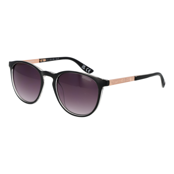 Superdry Sonnenbrille SDS Vintagesuika 51104 – 45° Seitenansicht Superdry Panto Sonnenbrille SDS Vintagesuika 51104 in Schwarz – 45° Seitenansicht