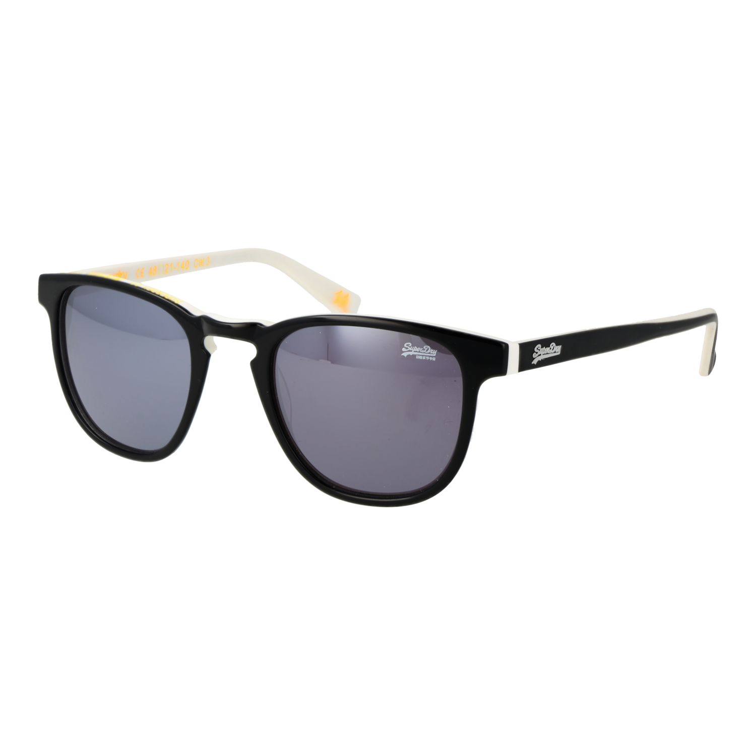 Superdry Panto Sonnenbrille SDS Roku 48196 in Schwarz – 45° Seitenansicht