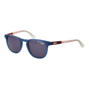 Superdry Panto Sonnenbrille SDS Roku 48106 in Blau – 45° Seitenansicht