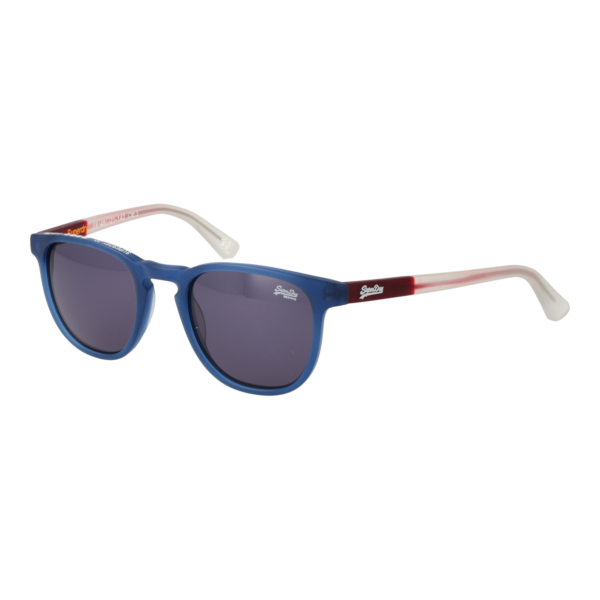 Superdry Panto Sonnenbrille SDS Roku 48106 in Blau – 45° Seitenansicht