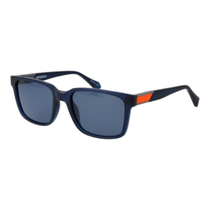 Superdry Rechteck Sonnenbrille SDS 5039 55153 in Blau – 45° Seitenansicht