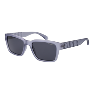 Superdry Rechteck Sonnenbrille SDS 5040 55165 in Grau – 45° Seitenansicht