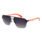 Superdry Quadrat Sonnenbrille SDS 5042 59004 in Schwarz – 45° Seitenansicht