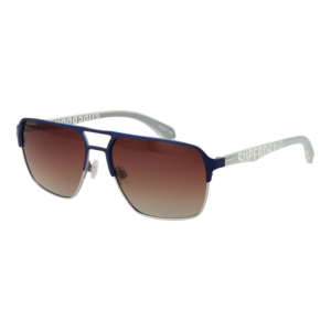 Superdry Rechteck Sonnenbrille SDS 5042 59006 in Blau – 45° Seitenansicht