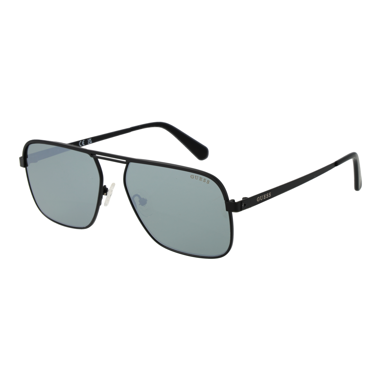 Guess Quadrat Sonnenbrille GU6939 5802Q in Schwarz – 45° Seitenansicht