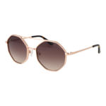 Guess Rund Sonnenbrille GU7636 5533F in Rosé Gold – 45° Seitenansicht