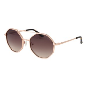 Guess Rund Sonnenbrille GU7636 5533F in Rosé Gold – 45° Seitenansicht