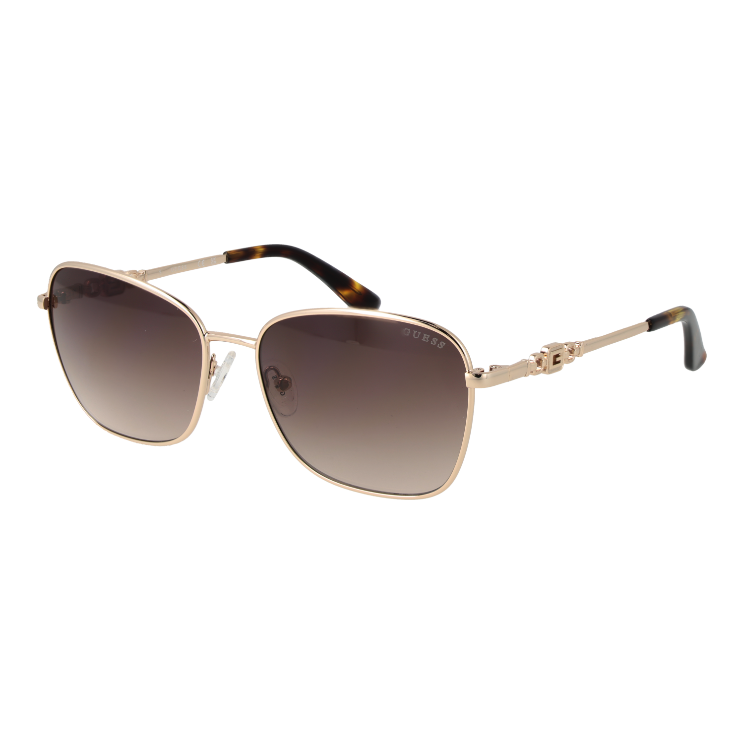 Guess Quadrat Sonnenbrille GU7884 5732F in Gold – 45° Seitenansicht
