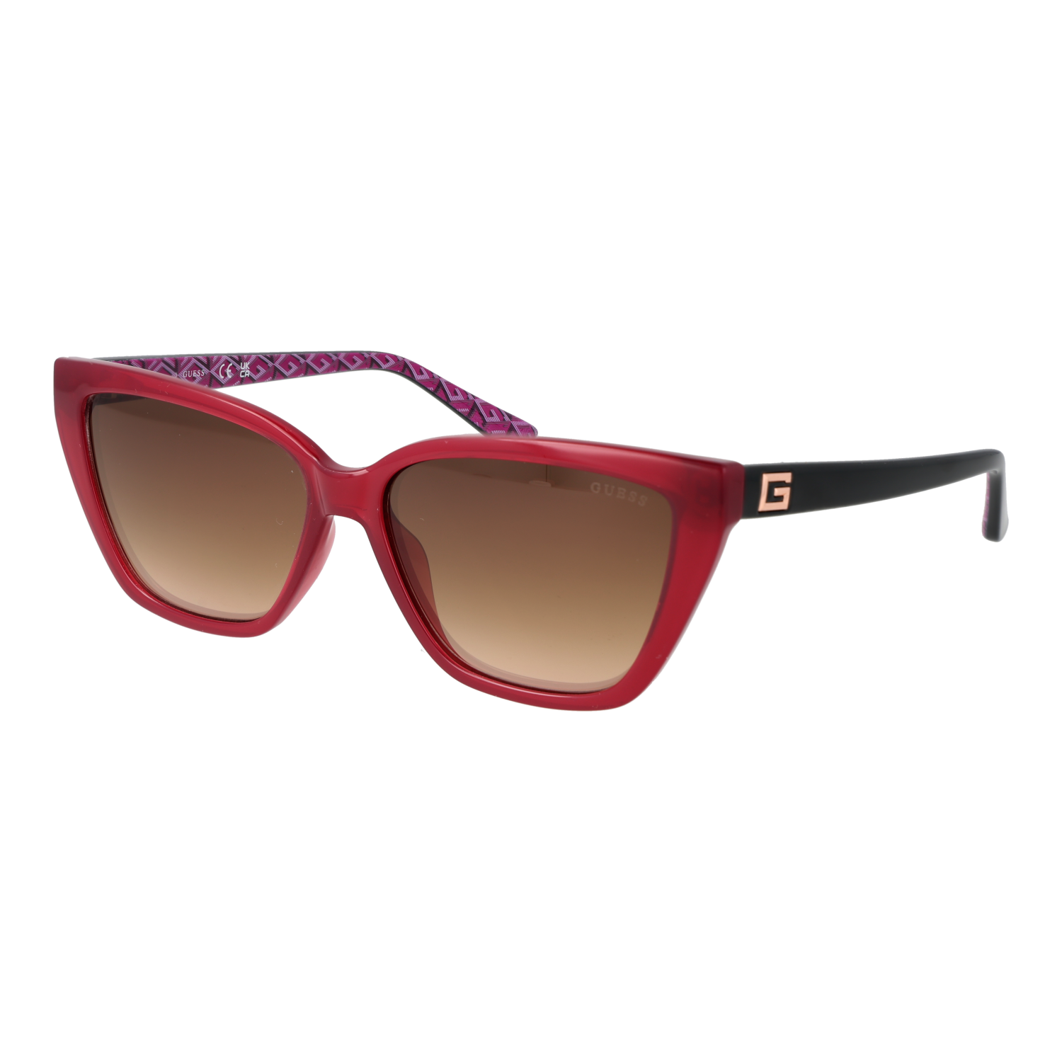 Guess Katzenaugen Sonnenbrille GU7919 5869G in Rot – 45° Seitenansicht
