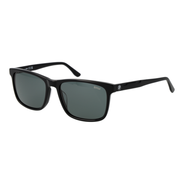 BMW Rechteck Sonnenbrille BW0053-H 5501A in Schwarz – 45° Seitenansicht