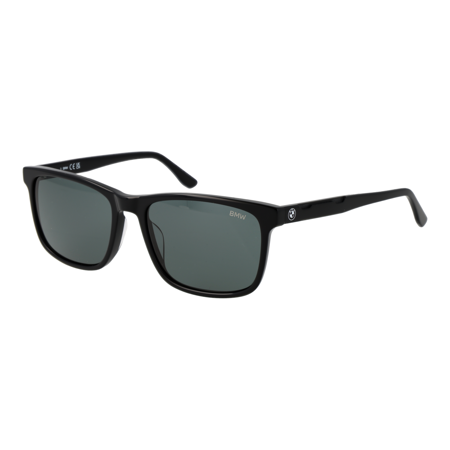 BMW Rechteck Sonnenbrille BW0053-H 5501A in Schwarz – 45° Seitenansicht