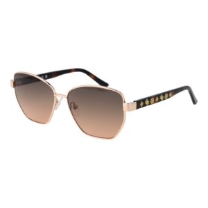 Guess Katzenaugen Sonnenbrille GU00102 5632F in Gold – 45° Seitenansicht