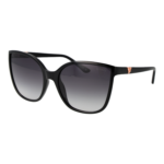 Guess Schmetterling Sonnenbrille GU00144 6001B in Schwarz – 45° Seitenansicht