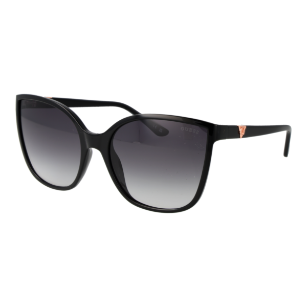 Guess Schmetterling Sonnenbrille GU00144 6001B in Schwarz – 45° Seitenansicht