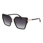 Guess Katzenaugen Sonnenbrille GU00146 5901B in Schwarz – 45° Seitenansicht