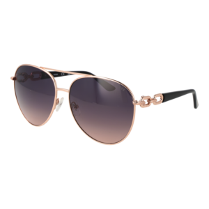 Guess Pilotenbrille Sonnenbrille GU00158 6128B in Rosé Gold – 45° Seitenansicht
