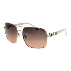 Guess Quadrat Sonnenbrille GU00159 6332B in Gold – 45° Seitenansicht