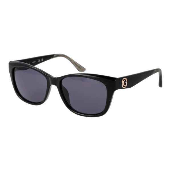 Guess Sonnenbrille GU00145 5401A – 45° Seitenansicht Guess Rechteck Sonnenbrille GU00145 5401A in Schwarz – 45° Seitenansicht