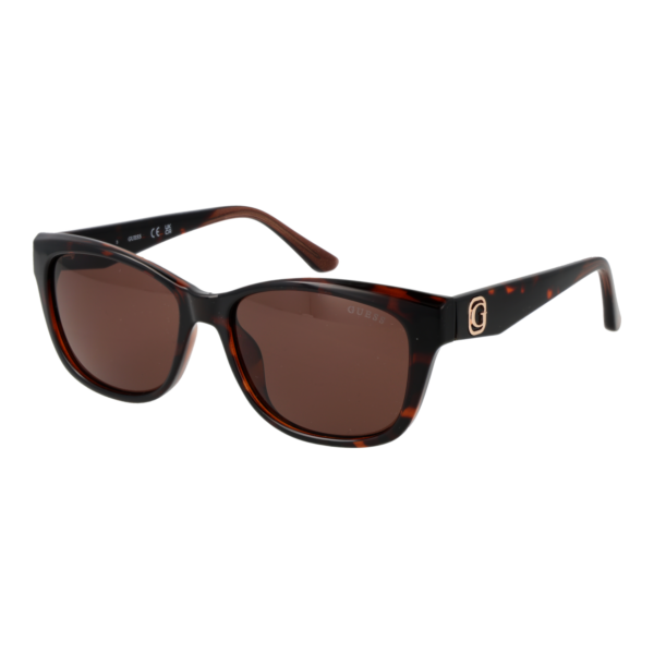 Guess Quadrat Sonnenbrille GU00145 5452E in Braun – 45° Seitenansicht