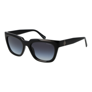 Guess Browline Sonnenbrille GU00206 5301B in Schwarz – 45° Seitenansicht