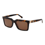Guess Rechteck Sonnenbrille GU00213 5552E in Braun – 45° Seitenansicht
