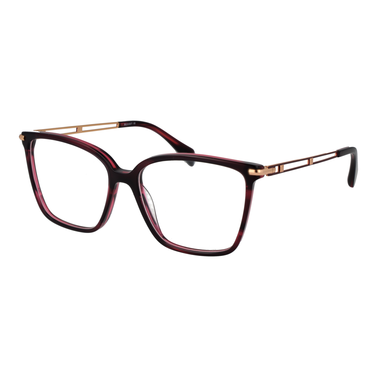 Bulget )} Brille BG6557 55E02 in Burgunder