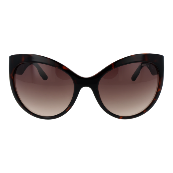 Guess Sonnenbrille GU00130 6152F – Frontansicht mit Kunststoff Rahmen und Braun Gläsern