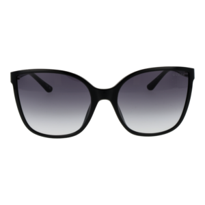 Guess Sonnenbrille GU00144 6001B – Frontansicht mit Kunststoff Rahmen und Grau Gläsern