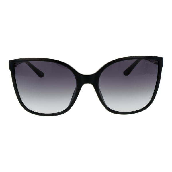 Guess Sonnenbrille GU00144 6001B – Frontansicht mit Kunststoff Rahmen und Grau Gläsern