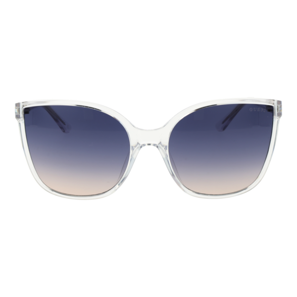 Guess Sonnenbrille GU00144 6026B – Frontansicht mit Kunststoff Rahmen und Blau Gläsern