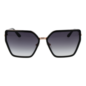 Guess Sonnenbrille GU00146 5901B – Frontansicht mit Kunststoff Rahmen und Grau Gläsern