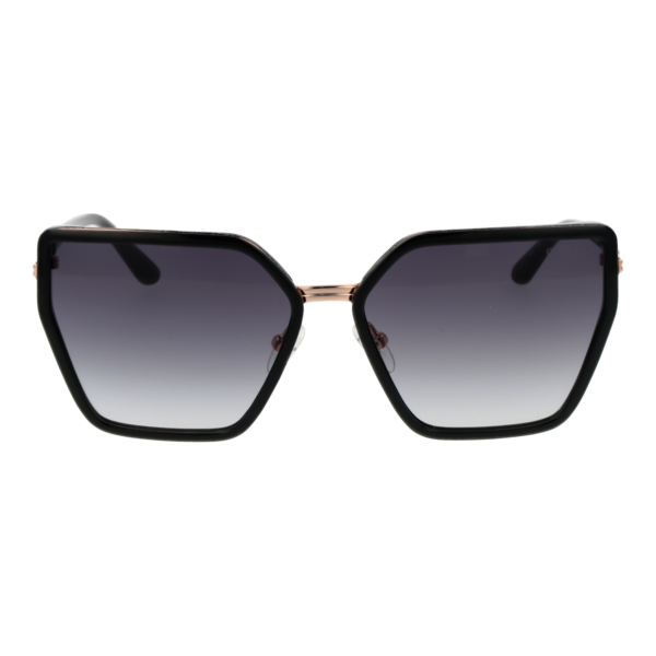Guess Sonnenbrille GU00146 5901B – Frontansicht mit Kunststoff Rahmen und Grau Gläsern