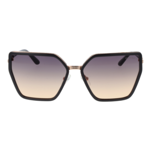 Guess Sonnenbrille GU00146 5920B – Frontansicht mit Kunststoff Rahmen und Grau Gläsern