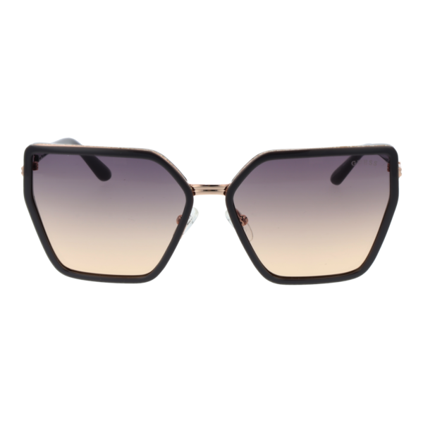 Guess Sonnenbrille GU00146 5920B – Frontansicht mit Kunststoff Rahmen und Grau Gläsern