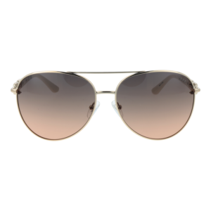 Guess Sonnenbrille GU00158 6132B – Frontansicht mit Metall Rahmen und Grau Gläsern