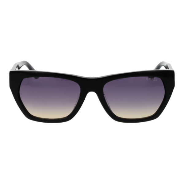 Guess Sonnenbrille GU00203-H 5601B – Frontansicht mit Azetat Rahmen und Grau Gläsern