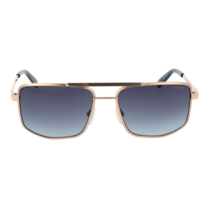 Guess Sonnenbrille GU00208 5733W – Frontansicht mit Metall Rahmen und Grau Gläsern