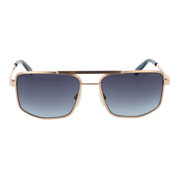 Guess Sonnenbrille GU00208 5733W – Frontansicht mit Metall Rahmen und Grau Gläsern
