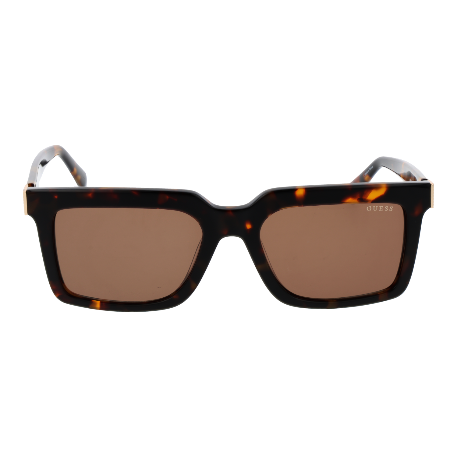 Guess Sonnenbrille GU00213 5552E – Frontansicht mit Azetat Rahmen und Gelb Gläsern