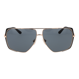 Guess Sonnenbrille GU00220 6202A – Frontansicht mit Metall Rahmen und Grau Gläsern